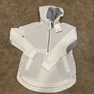 Smartwool Merino Sport Ultra Light Anorak Pullover Jacket Womens white Small NWT
